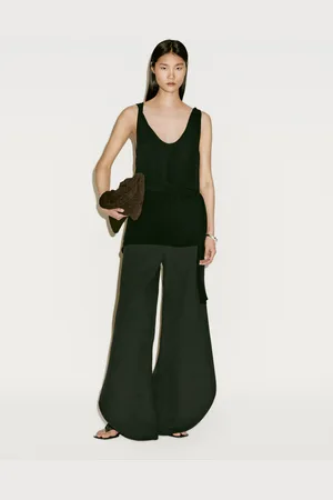 Massimo Dutti Crêpe-Top Mit Zierknoten