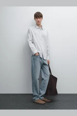 Massimo Dutti Gestreiftes Hemd Aus Baumwollmischgewebe Im Regular-Fit