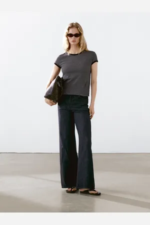 Massimo Dutti Gestreiftes Shirt Aus Baumwolle Mit Farblich Abgesetzten Rip-Bündchen