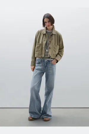 Massimo Dutti Jeans-Schlaghose Im Vintage-Stil Mit Niedrigem Bund