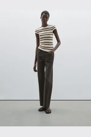 Massimo Dutti Gestreiftes Shirt Mit Lockerem Strickmuster