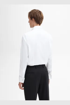 Massimo Dutti Slim-Fit-Hemd Aus Baumwolle Mit Doppelten Manschetten