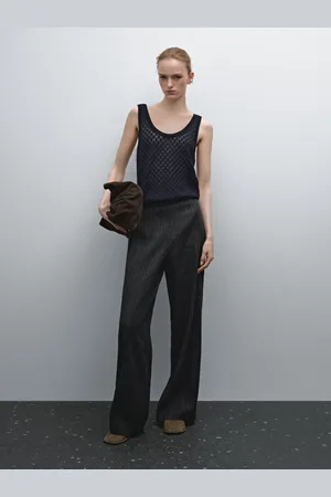 Massimo Dutti Strick-Top Mit Trägern Und Stanzmuster