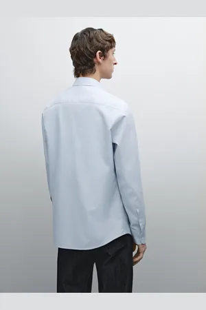 Massimo Dutti Regular-Fit-Hemd Aus Serge 100 % Baumwolle
