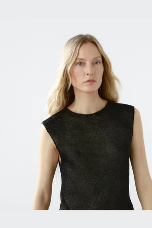 Massimo Dutti Asymmetrisches Top Mit Lockerem Strickmuster