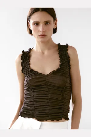 Massimo Dutti Top Aus Baumwolle In Knitteroptik