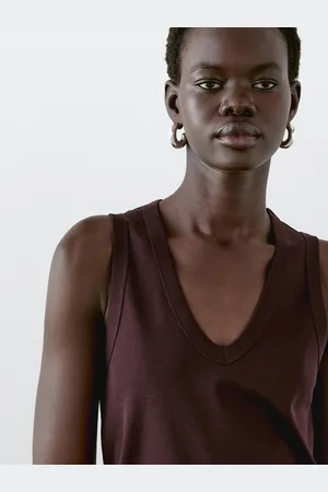 Massimo Dutti Ärmelloses Shirt Aus Mercerisierter Baumwolle