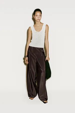Massimo Dutti Geflochtenes Top Aus Wildleder