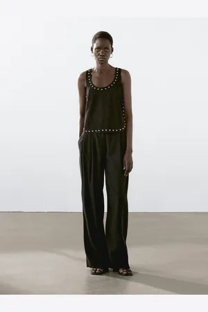Massimo Dutti Wildledertop Mit Nieten
