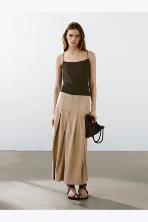 Massimo Dutti Top Mit Schmalen Trägern Und Strukturmuster