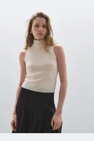 Massimo Dutti Geripptes Top Aus Baumwollmischgewebe – Studio