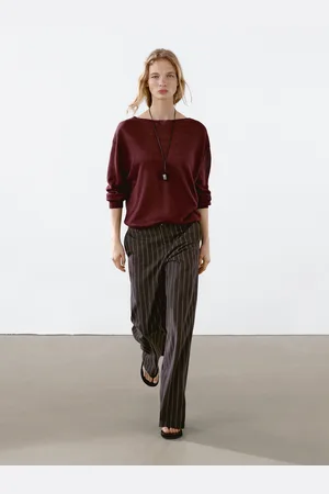 Massimo Dutti Pullover Aus 100 % Leinen Mit Bateau-Ausschnitt