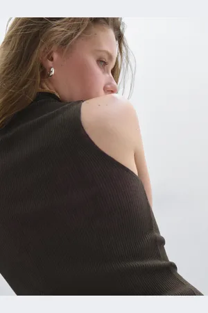 Massimo Dutti Geripptes Top Aus Baumwollmischgewebe – Studio