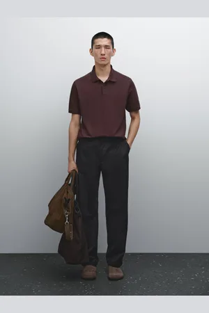 Massimo Dutti Pikee-Poloshirt Aus Baumwolle Mit Mikro-Strukturmuster