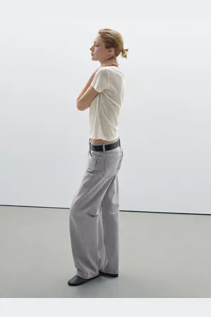 Massimo Dutti Straight-Fit-Jeans Mit Tiefem Bund