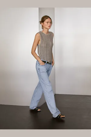 Massimo Dutti Durchbrochenes Stricktop Aus Baumwollmischgewebe