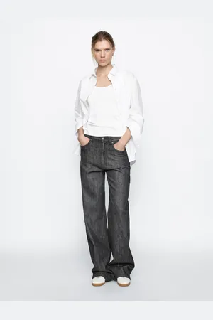 Massimo Dutti Wide-Leg-Jeans Mit Hohem Bund