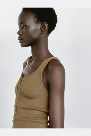 Massimo Dutti Geripptes Stricktop Mit Schleife