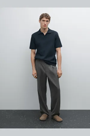 Massimo Dutti Poloshirt Mit Kurzen Ärmeln Und Mikrostrukturmuster