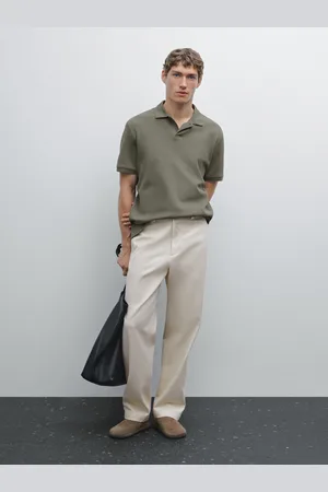 Massimo Dutti Poloshirt Mit Kurzen Ärmeln Und Mikrostrukturmuster