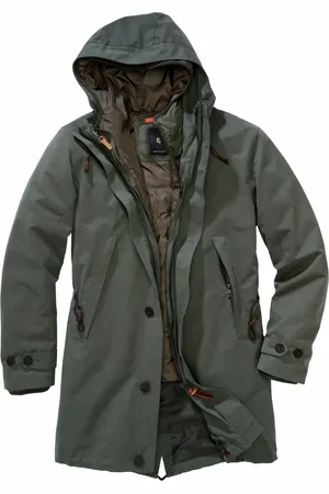Mey & Edlich Herren langer Anorak Regular Fit einfarbig