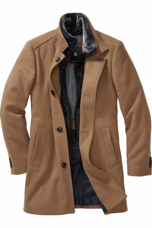 Mey & Edlich Herren Wintermantel Slim Fit einfarbig
