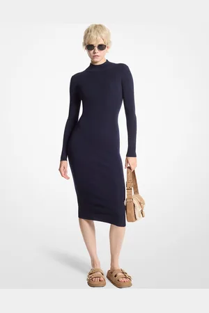 Michael Kors MK Kleid Aus Stretch-Wollmischgewebe Mit Stehkragen - - Michael Kors