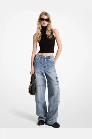 Michael Kors MK Cargo-Jeans Mit Weitem Bein Aus Stretch-Denim - - Michael Kors