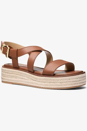 Michael Kors MK Espadrille-Sandale Lynn Aus Leder Mit Plateau - - Michael Kors