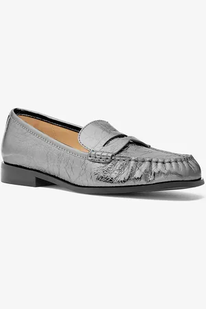 Michael Kors MK Loafer Carlson Aus Leder In Metallic-Krakelee-Optik - - Michael Kors