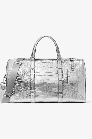 Michael Kors MK Weekender Bedford Travel Extra-Large Aus Leder Mit Krokodilprägung In Metallic-Optik - - Michael Kors