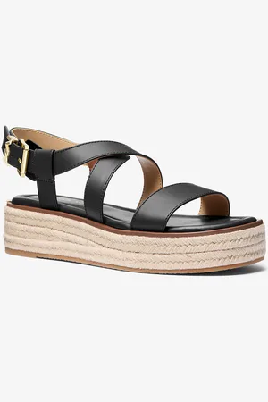 Michael Kors MK Espadrille-Sandale Lynn Aus Leder Mit Plateau - - Michael Kors