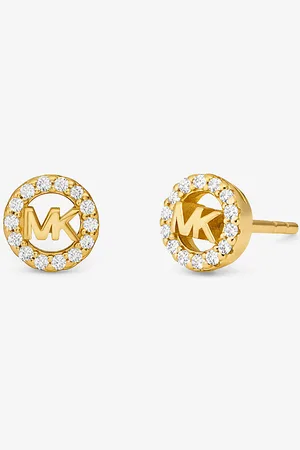 Michael Kors MK Ohrstecker Fulton Aus Sterlingsilber Mit Edelmetallbeschichtung Und Pavé-Logo -