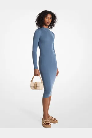 Michael Kors MK Kleid Aus Stretch-Wollmischgewebe Mit Stehkragen - - Michael Kors