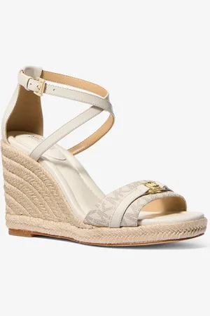 Michael Kors MK Wedge Mandy Aus Signature-Logostoff Und Leder - - Michael Kors