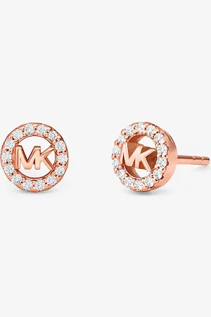 Michael Kors MK Ohrstecker Fulton Aus Sterlingsilber Mit Edelmetallbeschichtung Und Pavé-Logo -