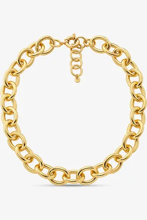 Michael Kors MK Halskette Mit Großen Kettengliedern Aus Messing Mit Edelmetallbeschichtung -