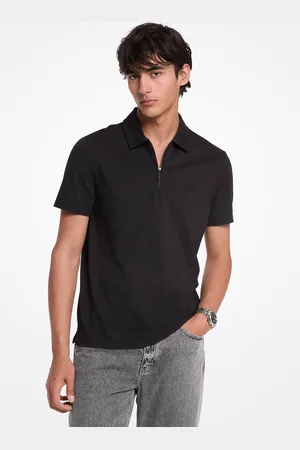 Michael Kors MK Piqué-Poloshirt Aus Baumwollmischung Mit Reißverschluss - - Michael Kors