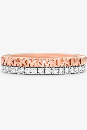 Michael Kors MK Pavé-Ring Aus Sterlingsilber Mit Edelmetallbeschichtung Und Logo -