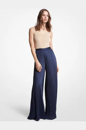 Michael Kors MK Hose Aus Satin Mit Weitem Bein Und Falten - - Michael Kors