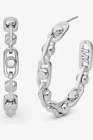 Michael Kors MK Creolen Astor Medium Aus Messing Mit Edelmetallbeschichtung Im Kettendesign -