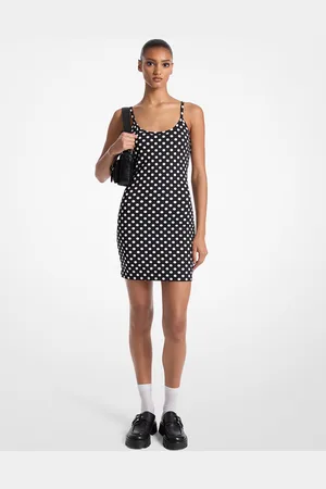 Michael Kors MK Tanktopkleid Aus Stretch-Nylon Mit Punktmuster - - Michael Kors