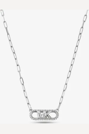 Michael Kors MK Halskette Aus Sterlingsilber Mit Edelmetallbeschichtung Und Empire-Logo -