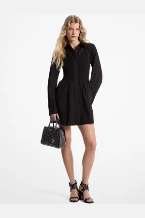 Michael Kors MK Gesmoktes Hemdkleid Aus Baumwoll-Popeline Mit Stretch - - Michael Kors