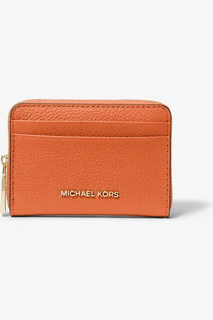 Michael Kors MK Kartenetui Jet Set Small Aus Gekrispeltem Leder Mit Rundum-Reißverschluss - - Michael Kors