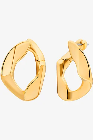 Michael Kors MK Creolen Aus Messing Mit Edelmetallbeschichtung Im Panzerkettendesign -