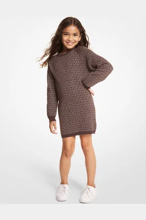 Michael Kors MK Strickkleid Mit Logo In Metallic-Optik - - Michael Kors