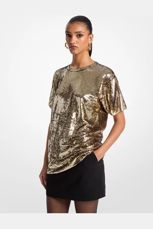 Michael Kors MK Oversize-T-Shirt Aus Jersey Mit Pailletten - - Michael Kors