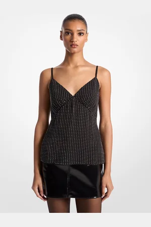 Michael Kors MK Trägertop Aus Georgette Mit Strass - - Michael Kors