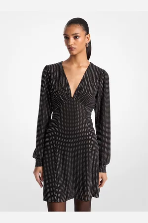 Michael Kors MK Kleid Aus Georgette Mit Strass - - Michael Kors